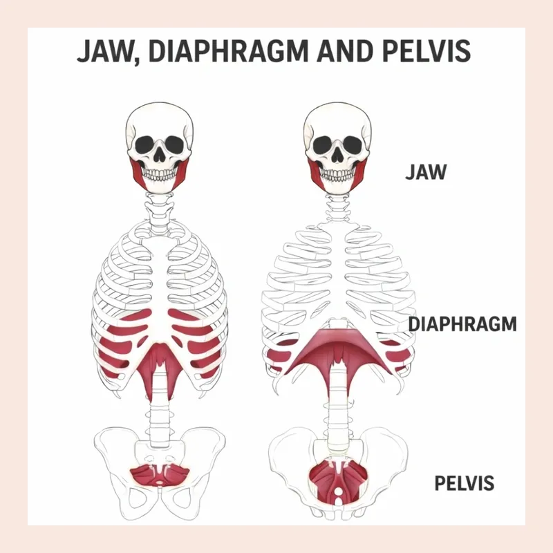 Jaw diaphragm and pelvis diagram