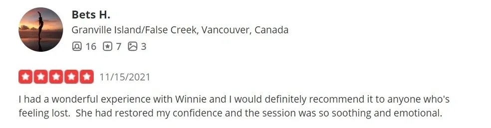 Mindful Healing Heart testimonial screenshot