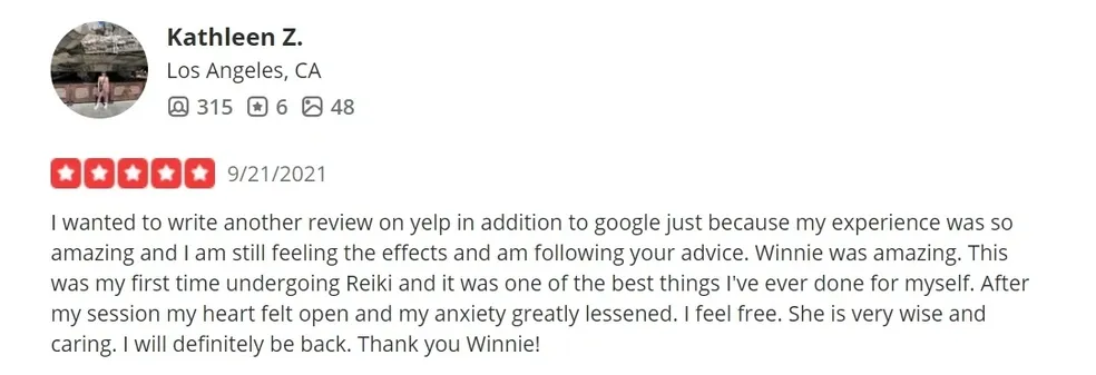 Mindful Healing Heart testimonial screenshot