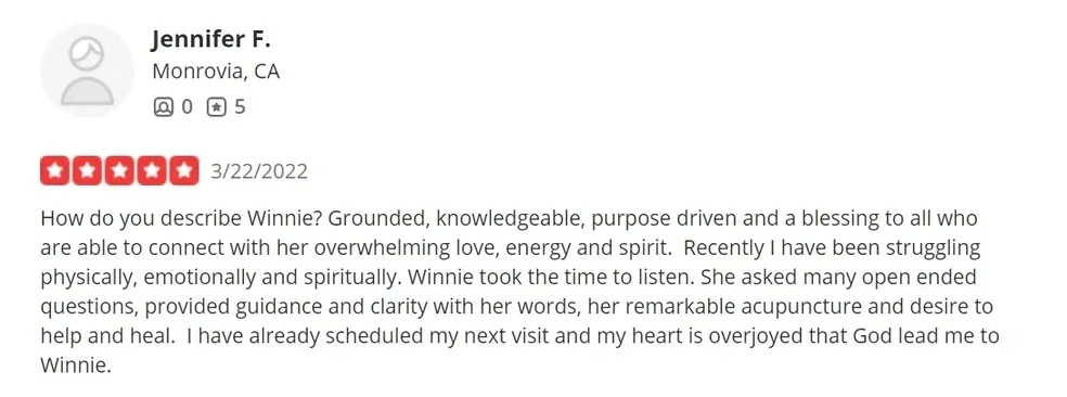 Mindful Healing Heart testimonial screenshot