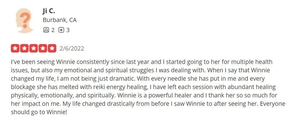 Mindful Healing Heart testimonial screenshot